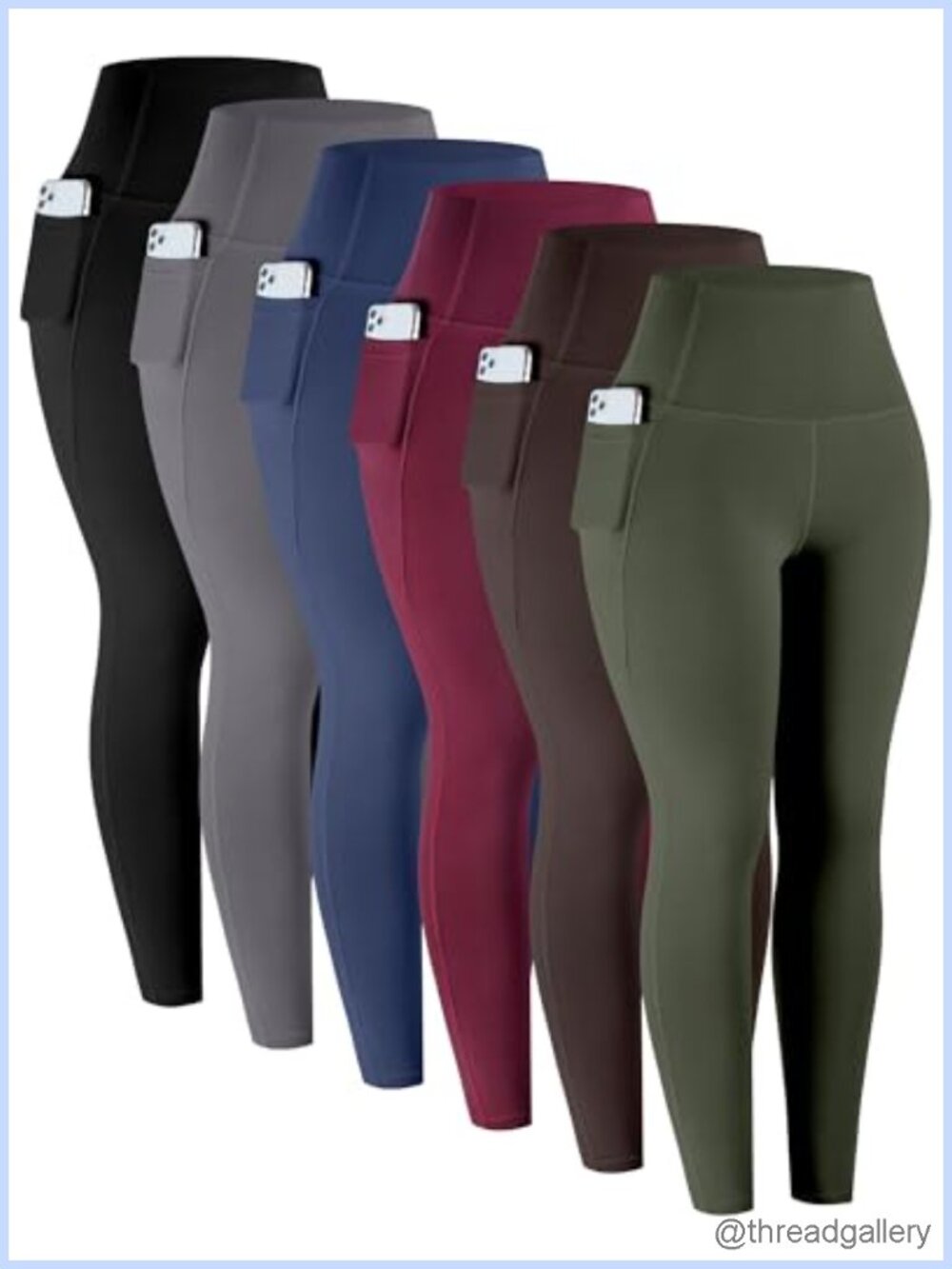 High Waisted Tummy Control Leggings with Pockets Yoga Workout Pants